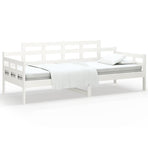Day Bed without Mattress White Solid Wood Pine 90x190 cm