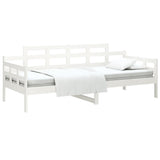 Day Bed without Mattress White Solid Wood Pine 90x190 cm