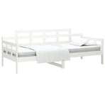Day Bed without Mattress White Solid Wood Pine 90x190 cm