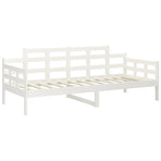 Day Bed without Mattress White Solid Wood Pine 90x190 cm
