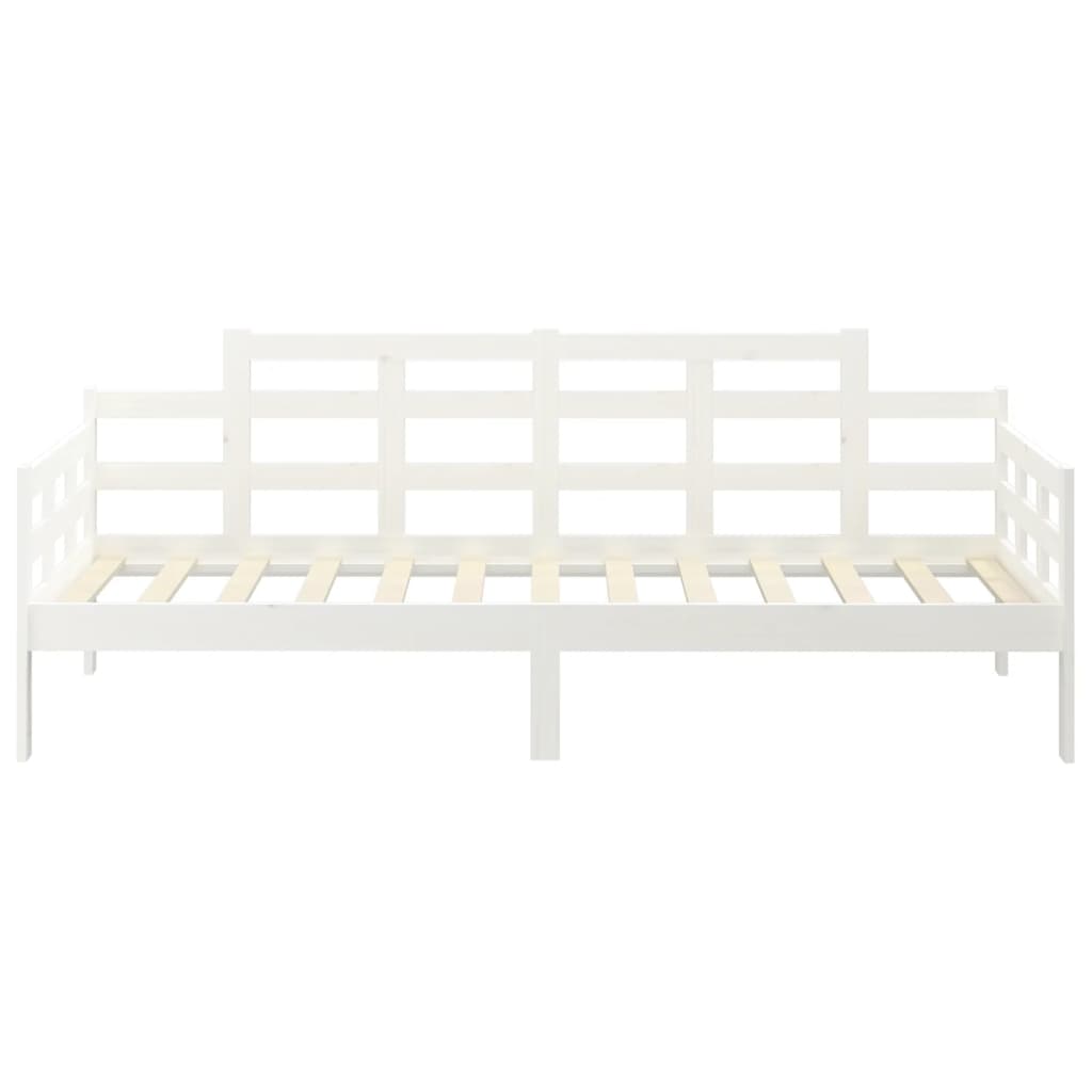 Day Bed without Mattress White Solid Wood Pine 90x190 cm