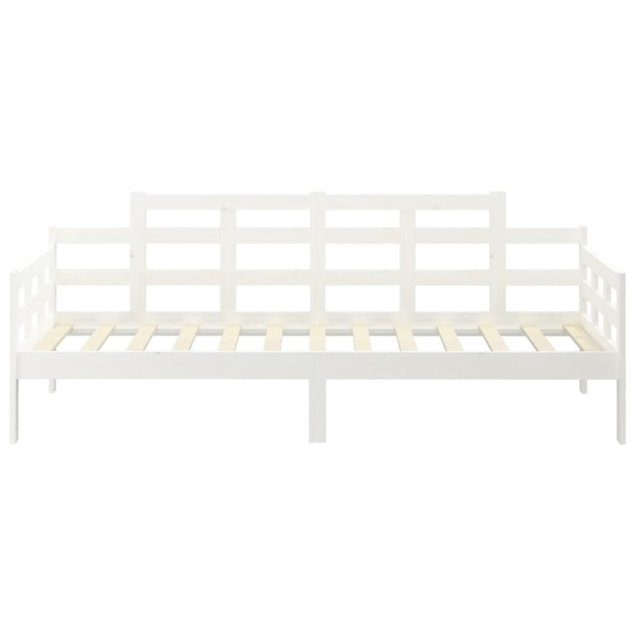 Day Bed without Mattress White Solid Wood Pine 90x190 cm