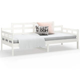 Day Bed without Mattress White Solid Wood Pine 90x190 cm