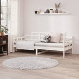 Day Bed without Mattress White Solid Wood Pine 90x190 cm