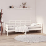 Day Bed without Mattress White Solid Wood Pine 90x190 cm