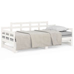 Pull-out Day Bed without Mattress White 90x190 cm