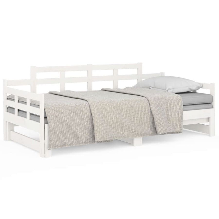 Pull-out Day Bed without Mattress White 90x190 cm