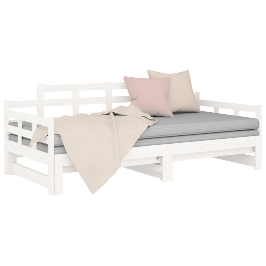 Pull-out Day Bed without Mattress White 90x190 cm