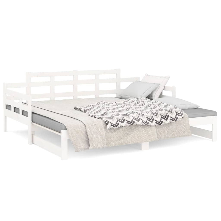 Pull-out Day Bed without Mattress White 90x190 cm