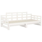 Pull-out Day Bed without Mattress White 90x190 cm