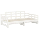 Pull-out Day Bed without Mattress White 2x(90x190) cm - Low Angle