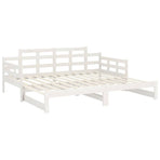 Pull-out Day Bed without Mattress White 90x190 cm