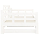 Pull-out Day Bed without Mattress White 2x(90x190) cm