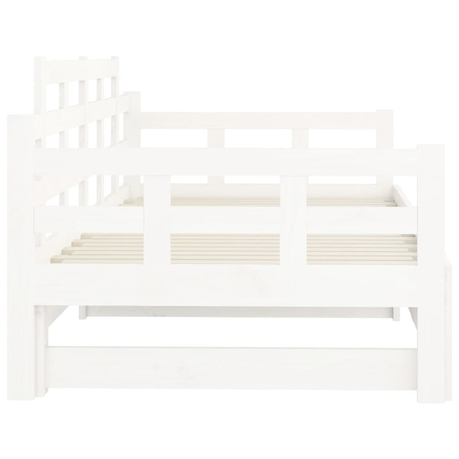 Pull-out Day Bed without Mattress White 90x190 cm