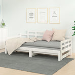 Pull-out Day Bed without Mattress White 90x190 cm