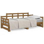Pull-out Day Bed without Mattress Honey Brown 90x190 cm