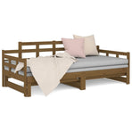 Pull-out Day Bed without Mattress Honey Brown 90x190 cm