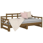 Pull-out Day Bed without Mattress Honey Brown 90x190 cm