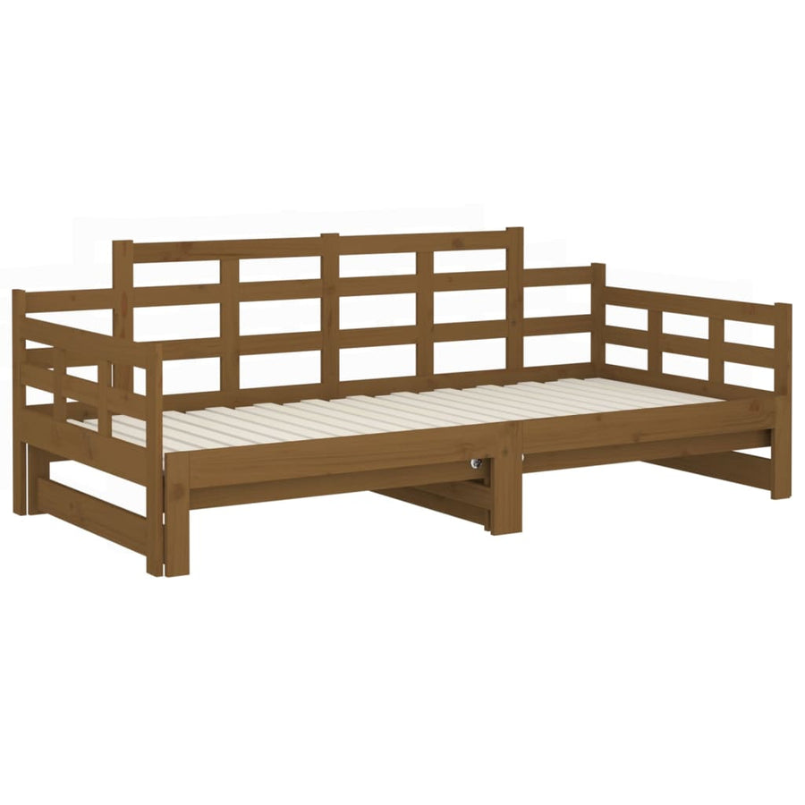 Pull-out Day Bed without Mattress Honey Brown 90x190 cm