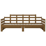 Pull-out Day Bed without Mattress Honey Brown 2x(90x190) cm