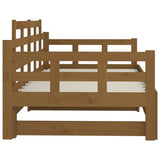 Pull-out Day Bed without Mattress Honey Brown 2x(90x190) cm
