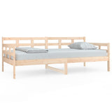 Day Bed without Mattress Solid Wood Pine 90x190 cm - Front View