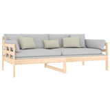 Day Bed without Mattress Solid Wood Pine 90x190 cm - Rear View