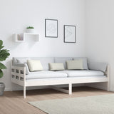 Day Bed without Mattress White Solid Wood Pine 90x190 cm - Top-Down View