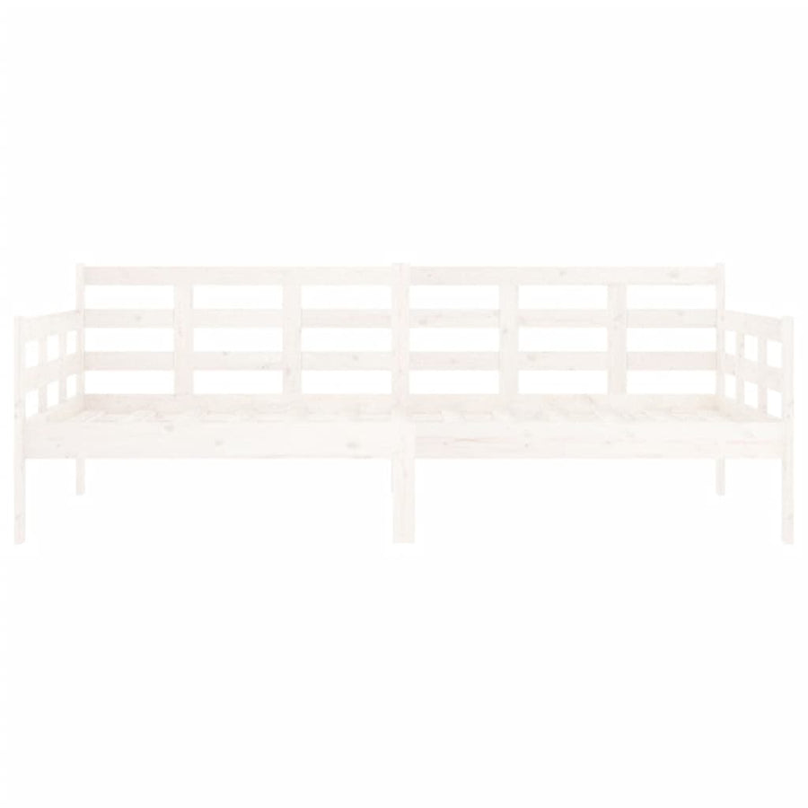 Day Bed without Mattress White Solid Wood Pine 90x190 cm