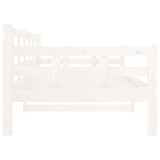 Day Bed without Mattress White Solid Wood Pine 90x190 cm