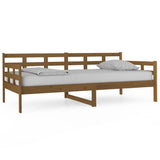 Day Bed without Mattress Honey Brown Solid Wood Pine 90x190 cm - Front View