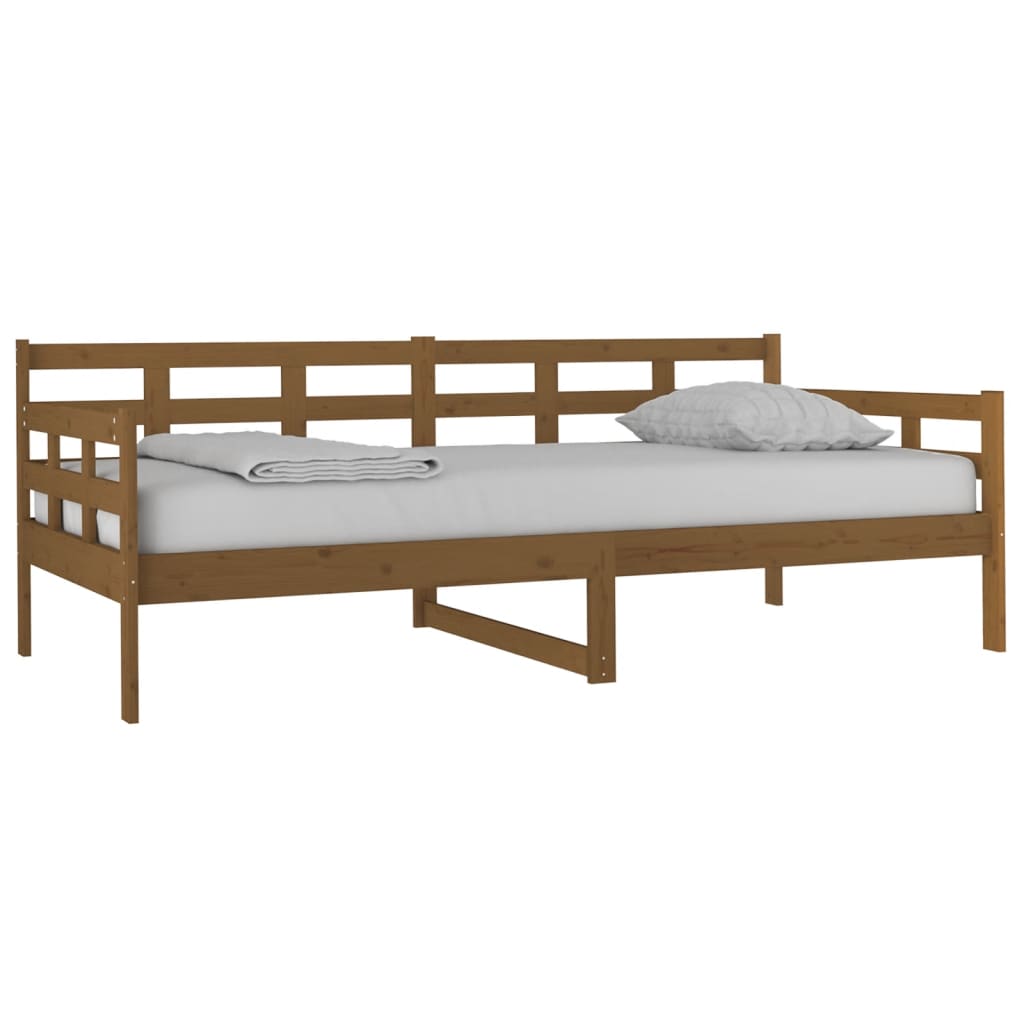Day Bed without Mattress Honey Brown Solid Wood Pine 90x190 cm