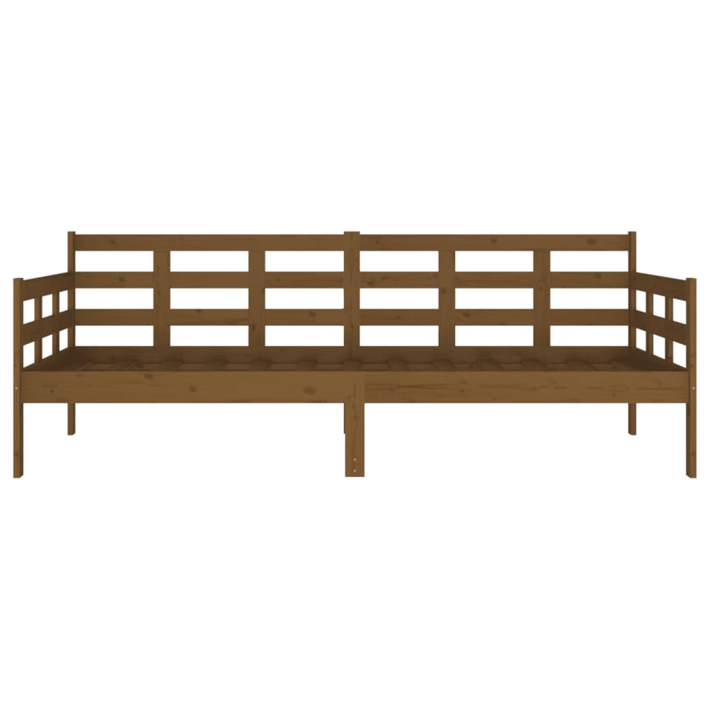 Day Bed without Mattress Honey Brown Solid Wood Pine 90x190 cm
