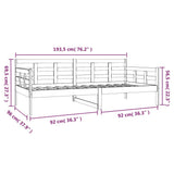Day Bed without Mattress Honey Brown Solid Wood Pine 90x190 cm - Extra Image