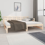 Pull-out Day Bed without Mattress Solid Wood Pine 2x(90x190) cm - Side View