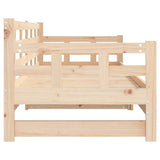 Pull-out Day Bed without Mattress Solid Wood Pine 2x(90x190) cm
