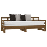 Pull-out Day Bed without Mattress Honey Brown 2x(90x190) cm
