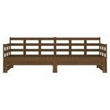 Pull-out Day Bed without Mattress Honey Brown 2x(90x190) cm - Rear View
