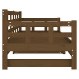 Pull-out Day Bed without Mattress Honey Brown 2x(90x190) cm