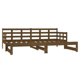 Pull-out Day Bed without Mattress Honey Brown 2x(90x190) cm - Low Angle