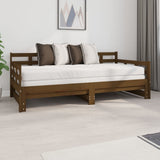Pull-out Day Bed without Mattress Honey Brown 2x(90x190) cm