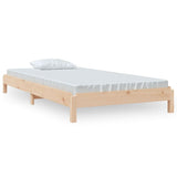 Stack Bed without Mattress 90x190 cm Solid Wood Pine