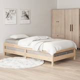Stack Bed without Mattress 90x190 cm Solid Wood Pine - Top-Down View