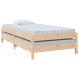 Stack Bed without Mattress 90x190 cm Solid Wood Pine - 45-Degree Angle