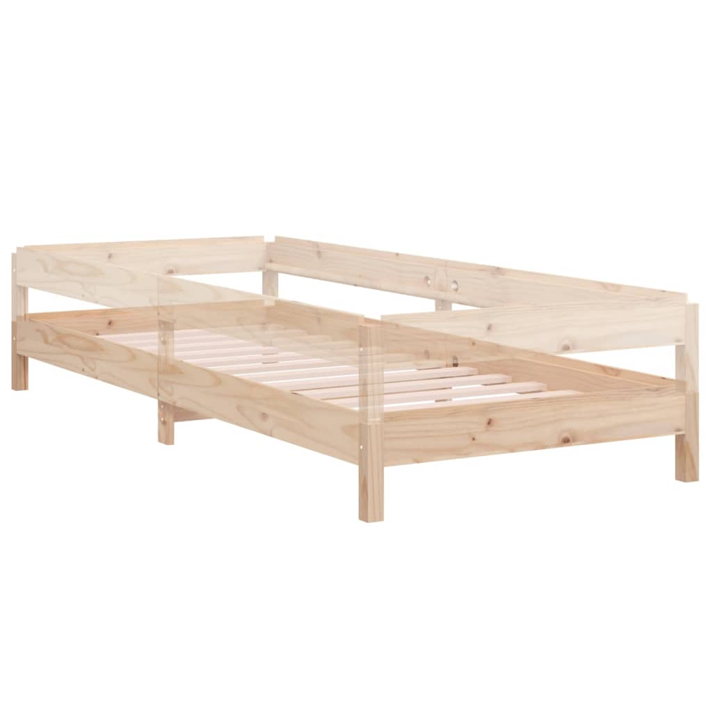 Stack Bed without Mattress 90x190 cm Solid Wood Pine