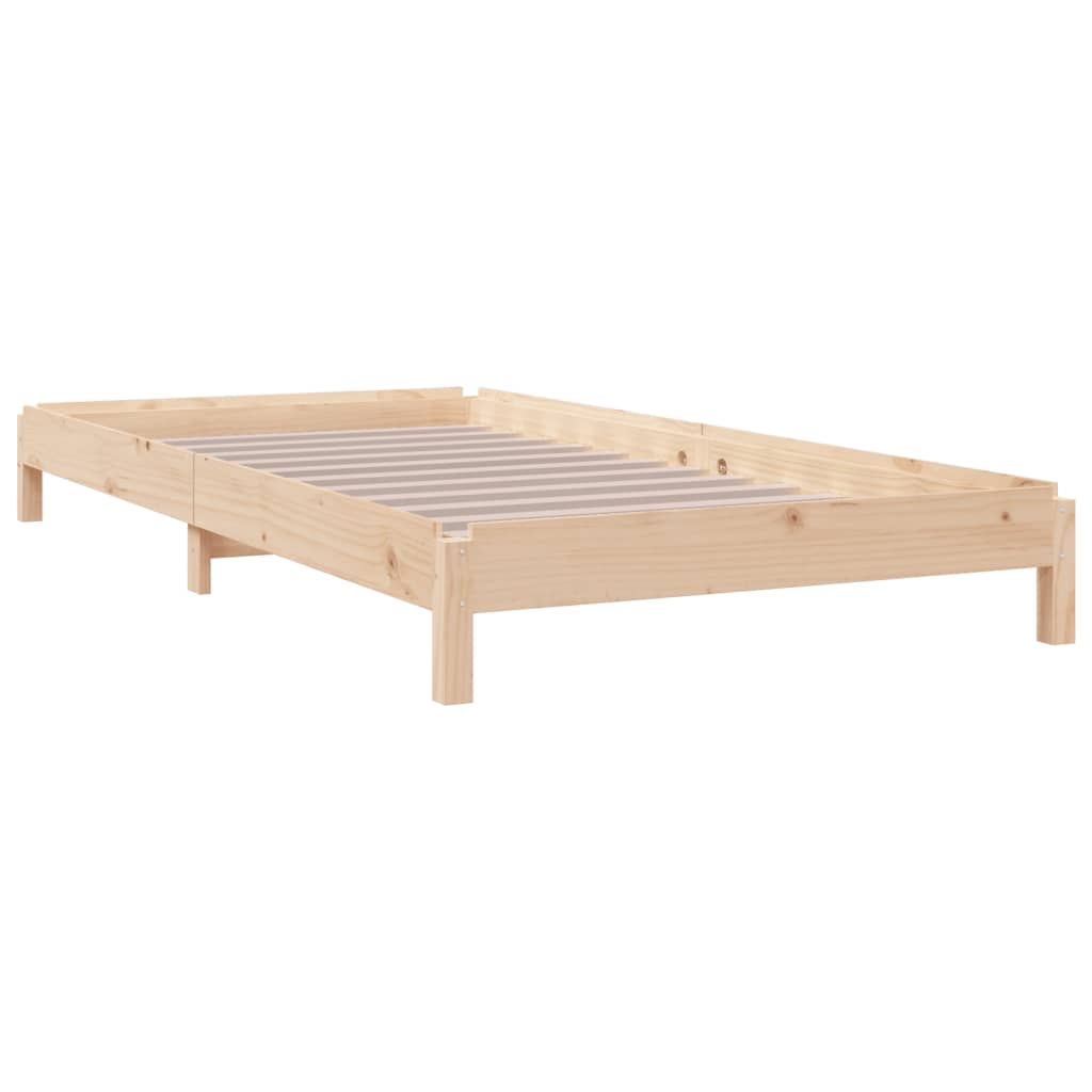 Stack Bed without Mattress 90x190 cm Solid Wood Pine