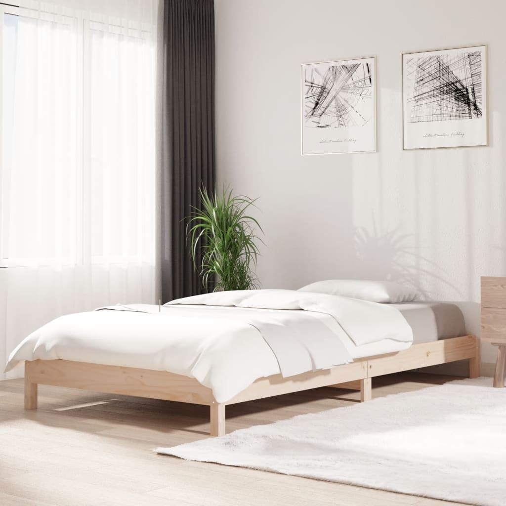 Stack Bed without Mattress 90x190 cm Solid Wood Pine