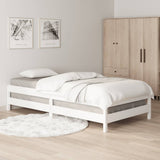 Stack Bed without Mattress White 90x190 cm Solid Wood Pine