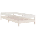 Stack Bed without Mattress White 90x190 cm Solid Wood Pine