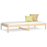 Day Bed without Mattress 90x190 cm Solid Wood Pine - Front View